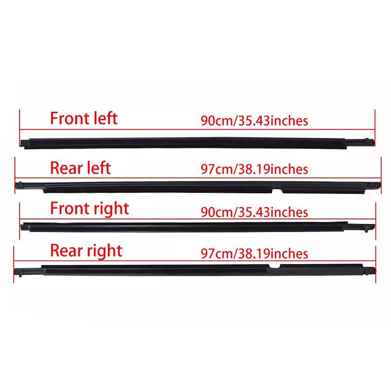 Window Trim, Glass Pressure, and Seal Strips for Toyota Highlander 2008-2012