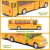 1/32 Model School Bus, Casting Alloy Openable Door Toy Car with Lights Sounds Fuel System Parts for Boy Girl Combustion Engines Parts