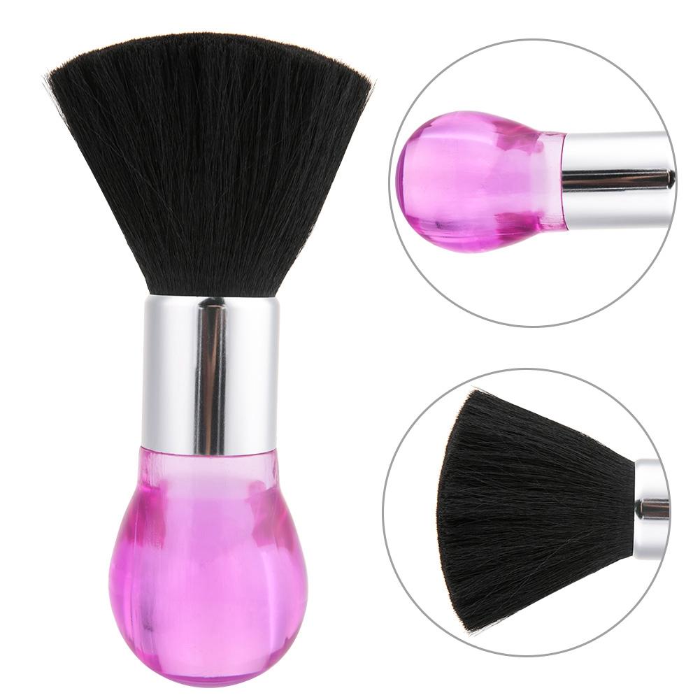 Neck Face Duster Brush Barber Hair Clean Hairbrush Cutting Hairdressing Styling Tool (Pink)