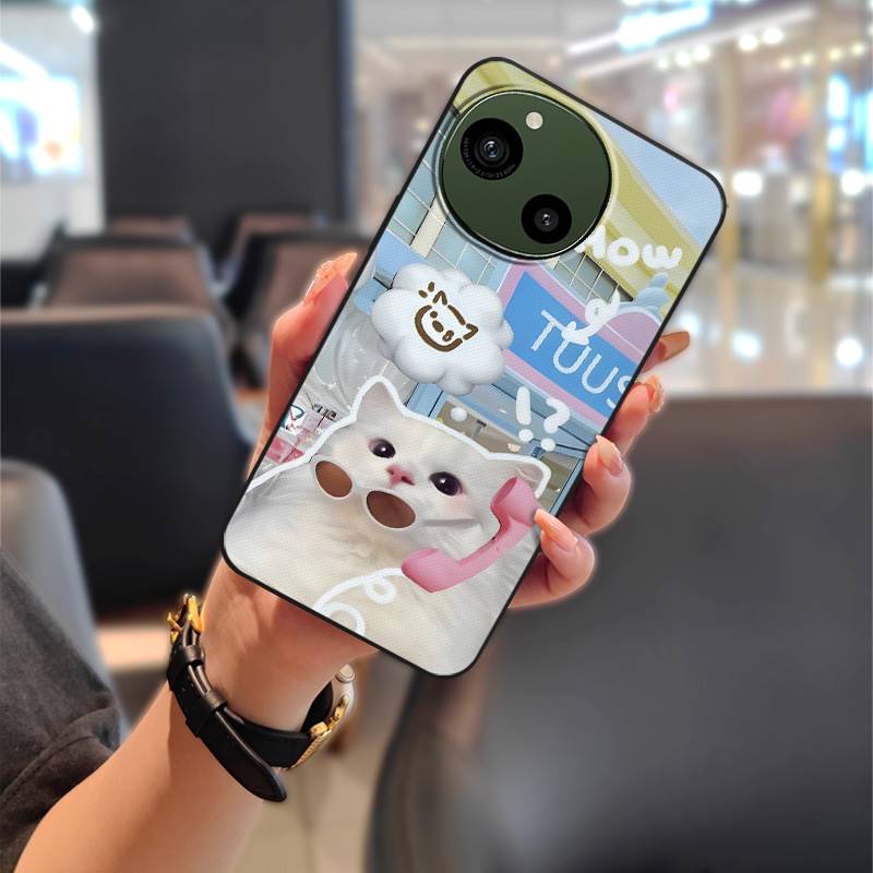 Couple Anti-dust Phone Case For Sharp Aquos R9/SH-51E Anti-knock Silicone Protective Durable Dirt-resistant TPU Graffiti