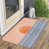Bohemian Sunrise Sea Scene Doormat - Abstract Farmhouse Style, Machine Washable Polyester Carpet, Indoor/Outdoor Entrance Decora