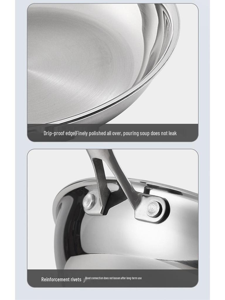 Stainless Steel Universal Frying Pan for Induction and Gas Cookers