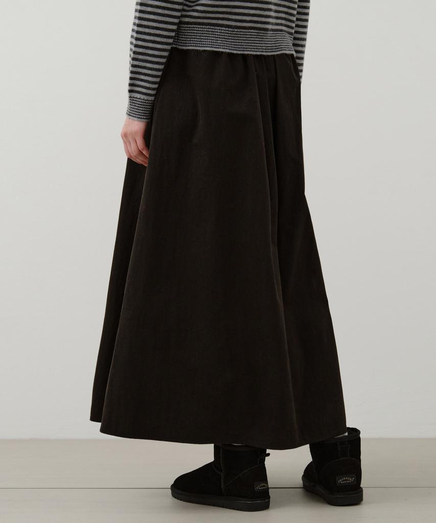 Wednesday Oasis For Woman Slow Flare Long Half-Banding Skirt_Black(W25-Sk02)