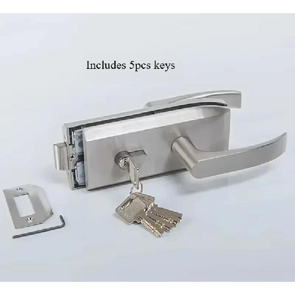 10-15mm stainless steel sliding handle door lock suitable for glass office bathroom bedroom balcony locks Type-A