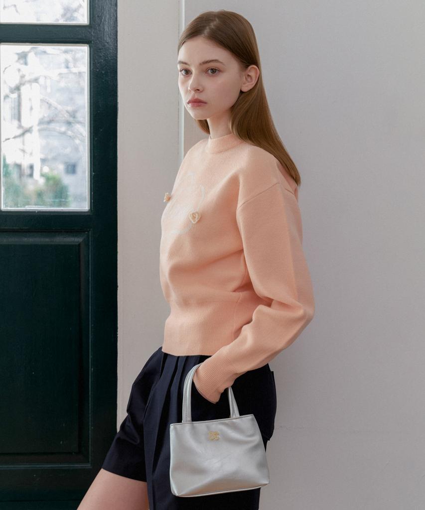 ANOETIC Anc Heart Rose Knit_Peach