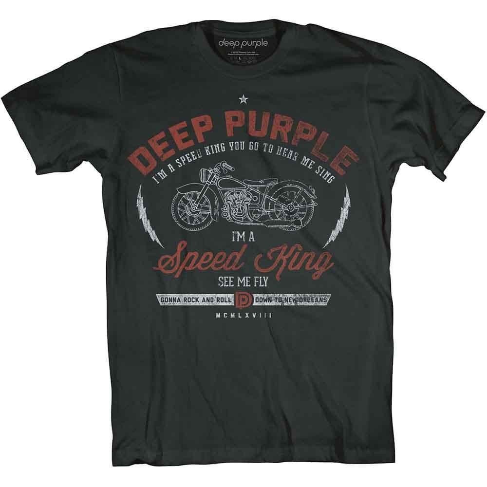 Deep Purple T Speed King See me Fly Band Logo new Official Mens Black Size Unisex T-Shirt S