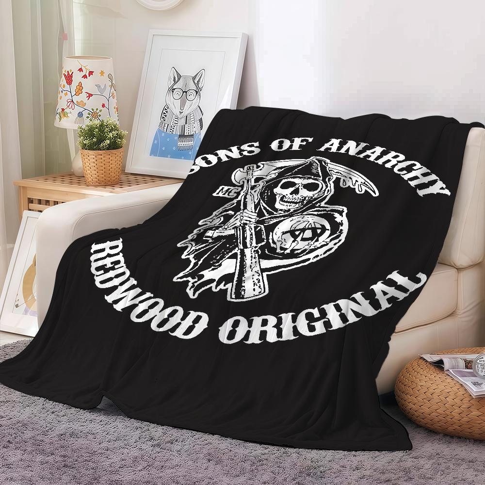 

TV Series S-Sons Of A-Anarchy Blanket Warm And Soft Suitable For Bedroom Living Room Sofa Bed Office Travel Camping 30x40in