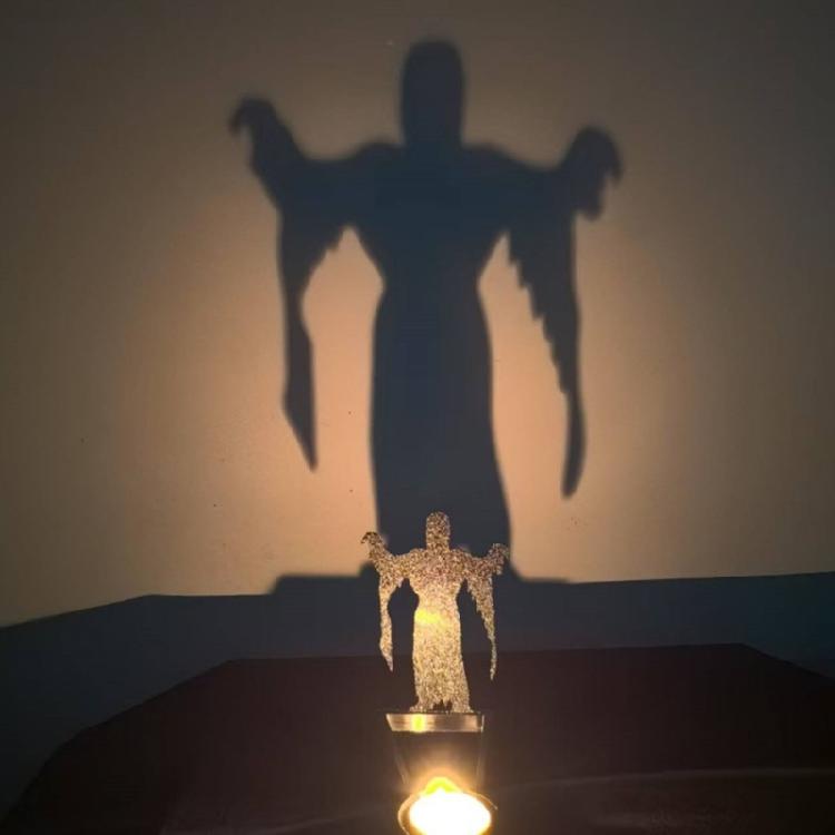 Gothic Grim Reapers Plastic Candle Stand Halloween Desk Decoration Themed Party Accessory for Event