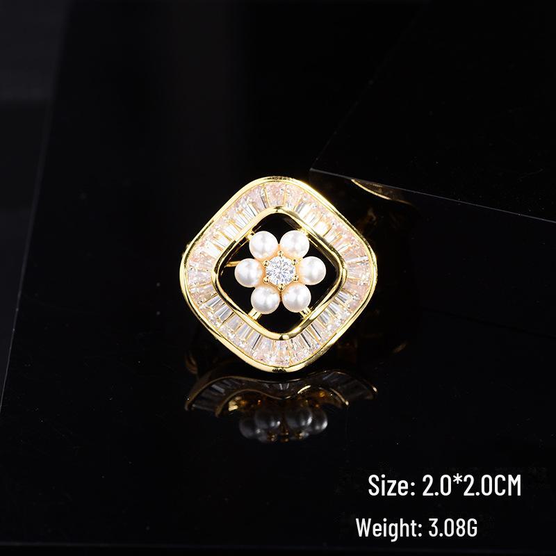 Broșă Elegantă cu Zircon Micro-Incrustat: Accesoriu de bijuterie la modă, potrivit pentru orice ținută, pentru vară