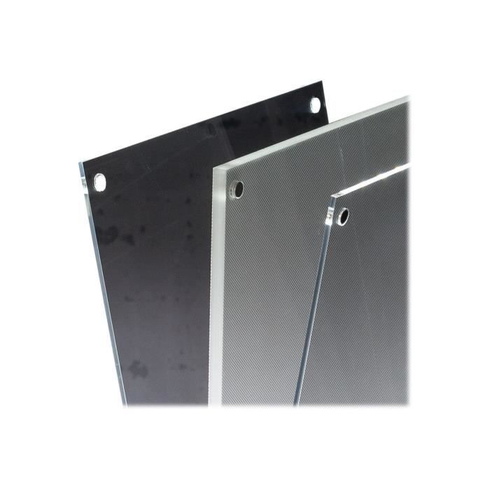 Sigel frozenacrylic - présentoir - bureau - pour din lang (105 x 210 mm) - double face - noir-clair