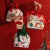 Christmas Gift Bag Cute Snowman Elk Santa Claus Fabric Apple Storage Bag New Year Children'S Candy Handbag 2026 Christmas Decor