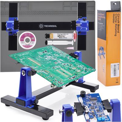 PCB Tile Holder Techrebal Zd-11E Yellow Box + Gray Mat 35X25 + Flux Braid