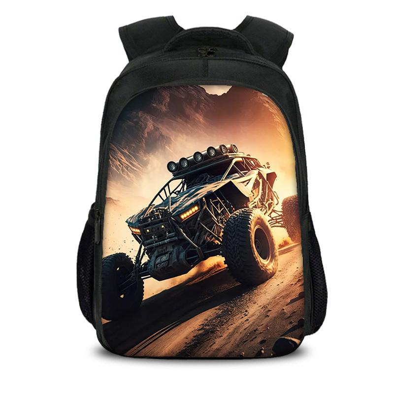 Monster Jam double-layer backpack cartoon print new trend student school best campus companion birthday gift