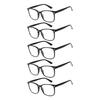1/2/3/4/5pcs Auto-Focus Blue Light Blocking Reading Glasses – Anti-Fatigue Unisex Oversized Frames with Spring Hinges