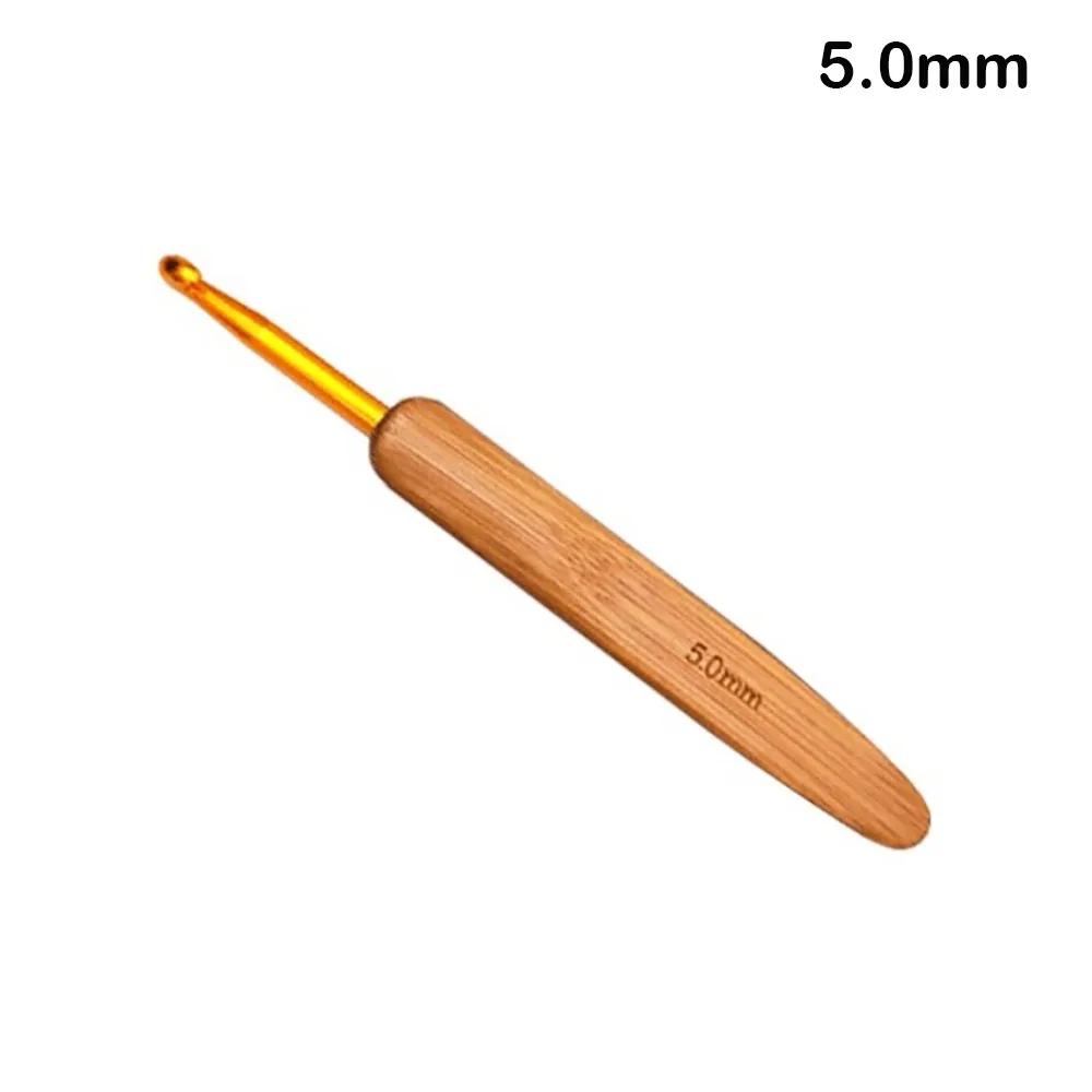 Handicraft Bamboo Wooden Crochet Hooks Small Size Long Bamboo Handle Crochet Knitting Crochet DIY Sewing Accessories