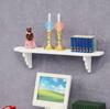 White Wood Wall Mounted Shelf For 1/12 Dollhouses Furniture Easy Assembly Decorative Storage Unit for Scene Displaying