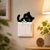 PVC Luminous Cat Wall Decals Self-Adhesive Cat Switch Stickers Glowing Cat Stickers  Living Room