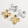 European American Exaggerated Big Flower Stud Earrings Retro Ins Petal Metal Sheet Earrings For Women Trendy Fashion Jewelry