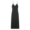 Summer V Neck Sling Mid-Length Silk Satin Texture Midi Skirt Dress 2452331 3258331 8331