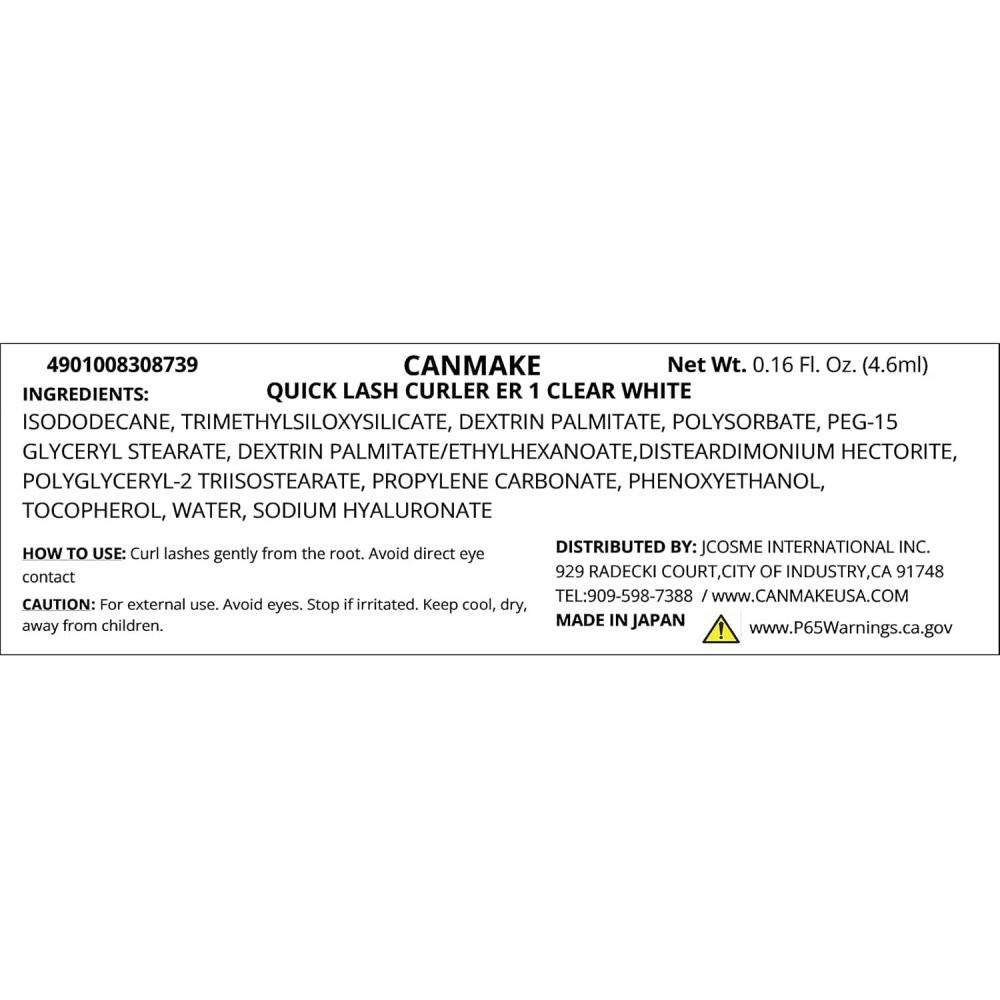 Canmake Quick Lash CurlEr Er Clear White 4.5g
