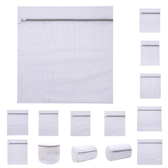 Laundry Bag Eco-friendly Grid Design Polyester Clothes Washing Mesh Bag for Home