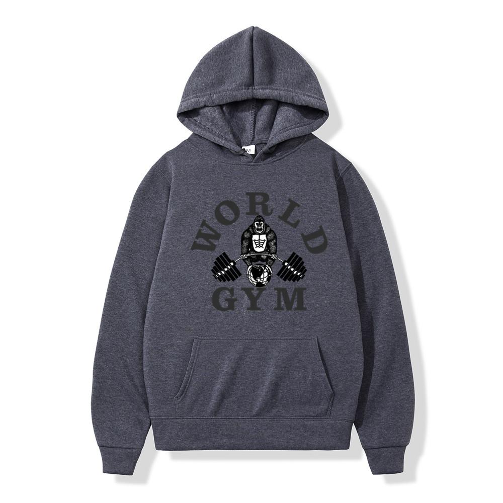 Fashion Men Hoodies World Gym Sports Harajuku Couple Men Womnen Fashion New Brand Design Pullover Men's Fleece Hoodies