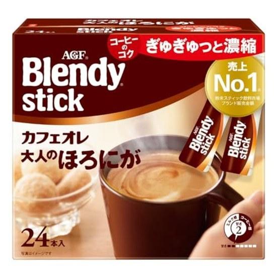 AGF Blendy Stick Cafe Au Lait Adult Slightly Bitter 24 Sticks Coffee