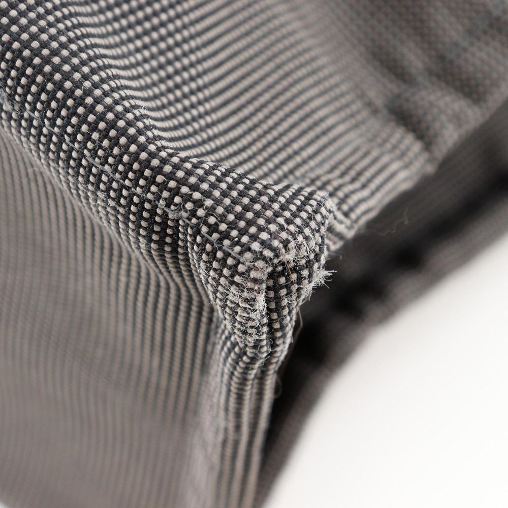 Hermes Herline Tote GM Tote Bag Gray Nylon Canvas Unisex Used