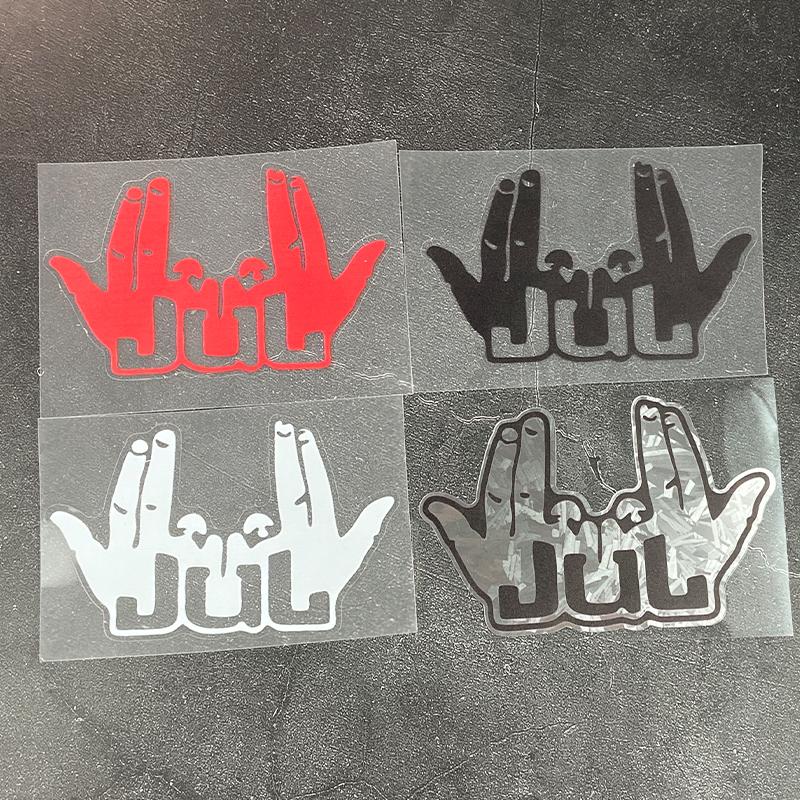 1PC Rock Music JUL Gesture Car Stickers Waterproof Vinyl Decals for Auto Window Bumper Rear Windshield Motorcycle Laptop Decors
