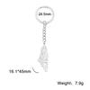 Dreamtimes Fashion Stainless Steel Keychain Necklace Car Bag Pendant Charm Muslim Amulet Islamic Rune Jewelry Gift