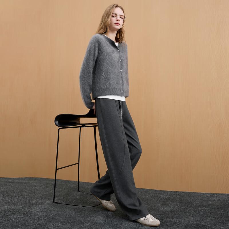 Sancai 2025 Winter Relaxed High-Waist Straight-Leg Pants