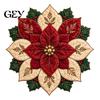 Handmade Fabric Door Hanging Quilted Poinsettia DIY Kit, Christmas Flower Patchwork Sewing Festive Table Centerpiece Decor Crafting Ornament