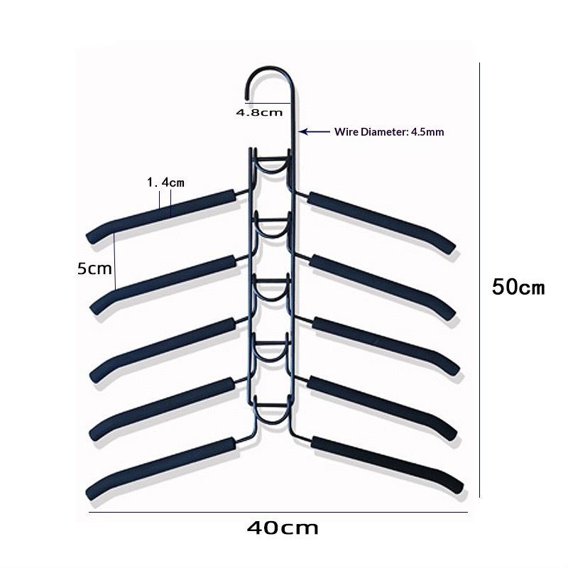 Multi-Tier Hanging Closet Hanger With Hooks Space-Saving Organizer For Closet Coats Shirts Dresses Jackets Hanging Storage