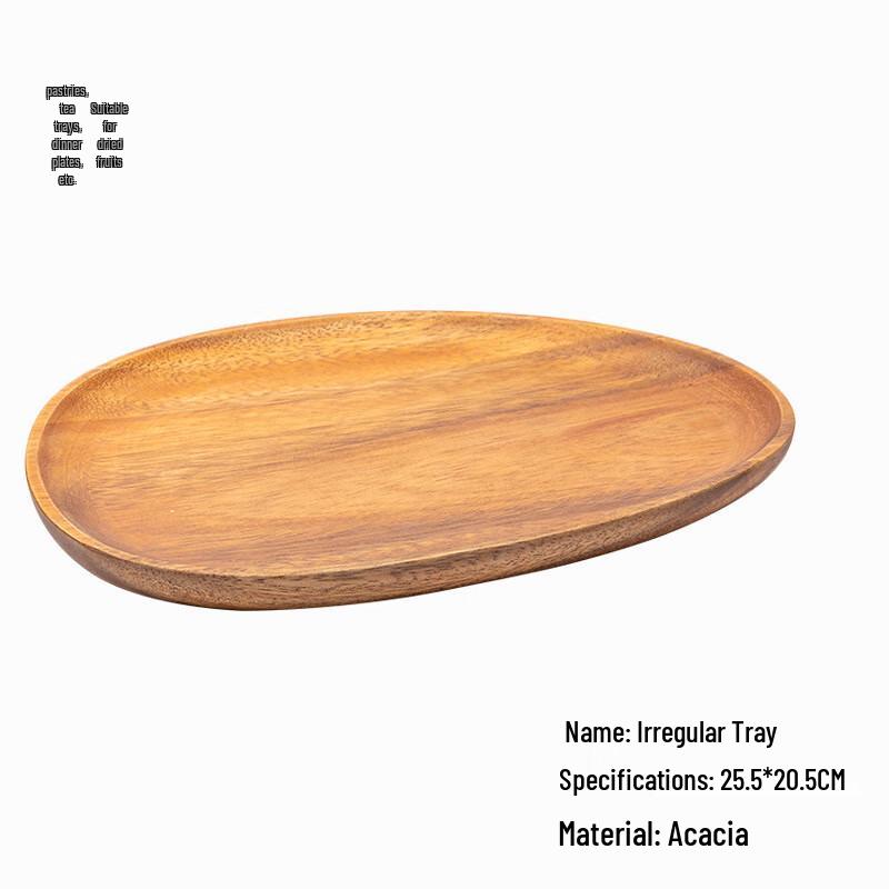 Acacia Wood Irregular Snack Serving Tray