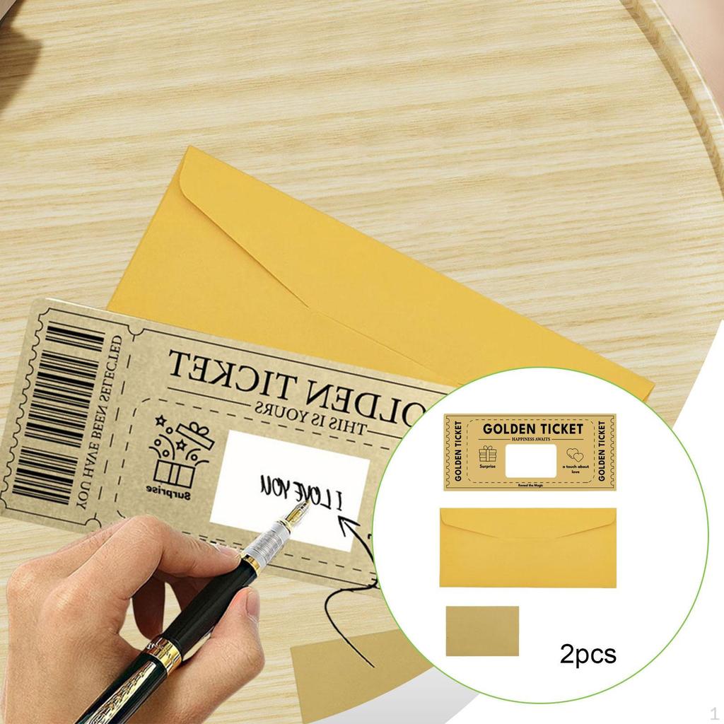 2 Pieces Scratch Off Cards with Envelopes for Boyfriend Girlfriend Party Favors Reveal