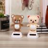 Shaking Head Grizzly Car Solar Decoration Animal Car Solar Dancing Toy  Car Decora Interior