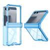 For Samsung Galaxy Z Flip 8 Z Flip 7 Transparent Shockproof Case With Hinged Protection Bumper Armor Folding Back Clear Cover