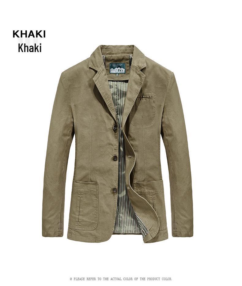 Men's Plus Size Pure Cotton Casual Blazer - Spring/Autumn Exclusive 817