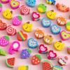 20-200pcs Mini Erasers Fruit Animal Number Cake Heart Designs School Supplies Graduation Gifts Classroom Prizes Birthday JXB