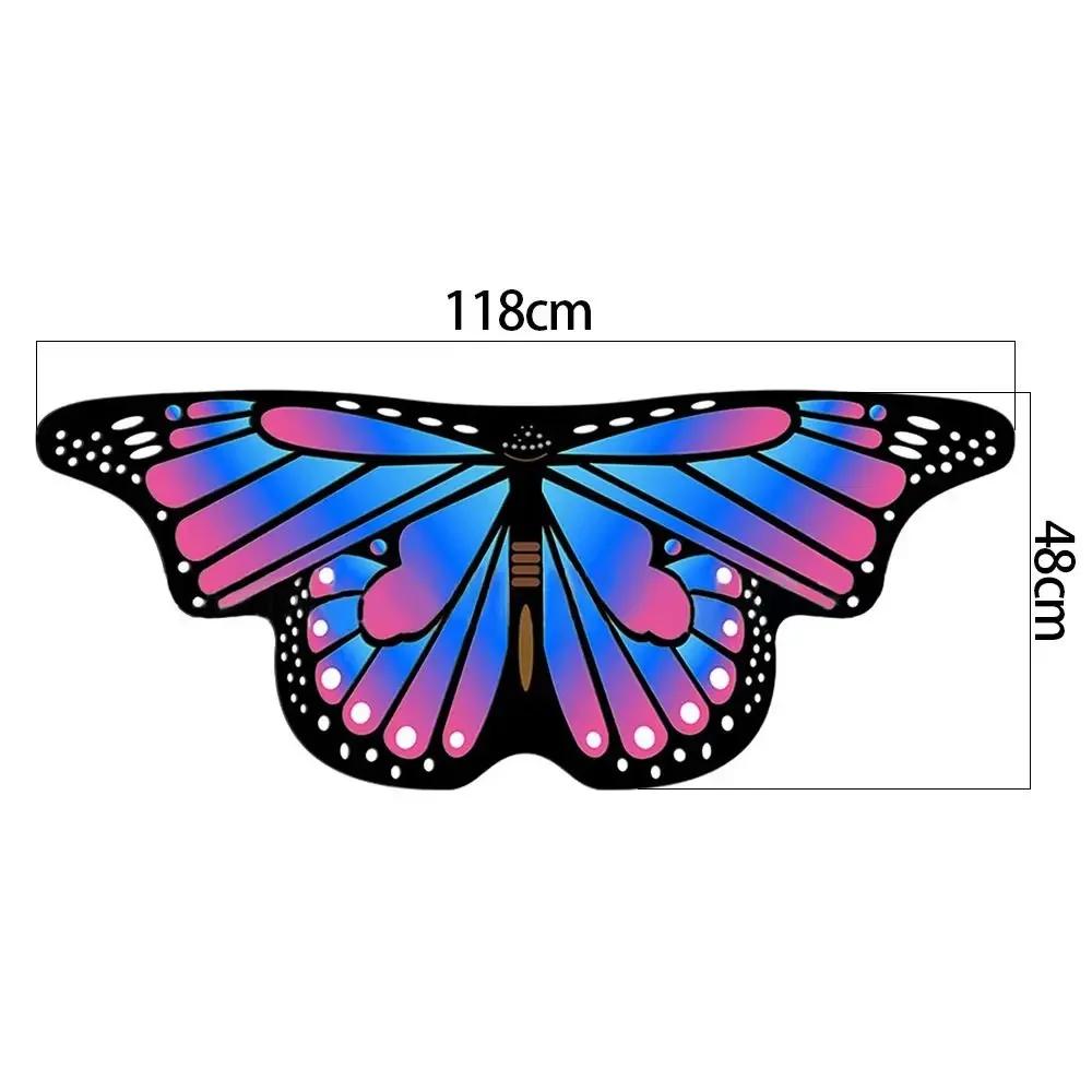 Cute Chiffon Butterfly Cape Dressing Up Costume Butterfly Wings Shawl Party Props Wing Cloak Kids