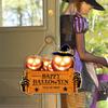 Happy Halloween Wooden Sign, Pumpkin With Hat Wooden Sign, Suitable For Home, Wall, Room,Cafe, Shop, Party, Holiday Decoration