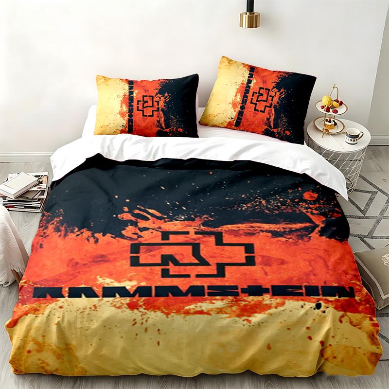 Rammstein 3pc Set Perfect for Bedroom Use Comfortable Bedding Set Includes a Duvet Cover and Two Pillowcases Ideal Birthday or Christmas Gift