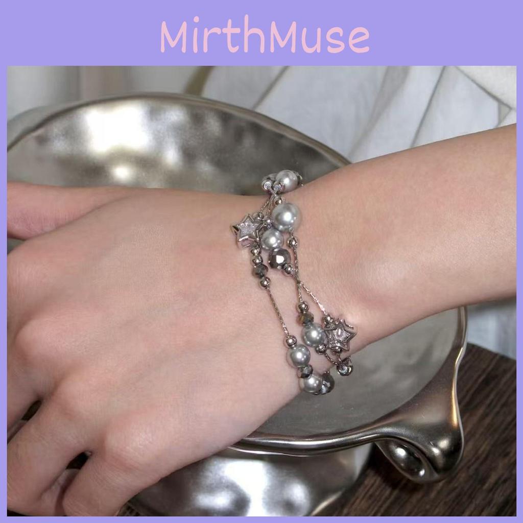 Star Shape Pearl Starry Sky Bracelet For Women Handmade Titanium Steel Jewelry Gift For Travel