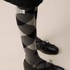 COQUET ARGYLE OVER KNEE SOCKS CHARCOAL