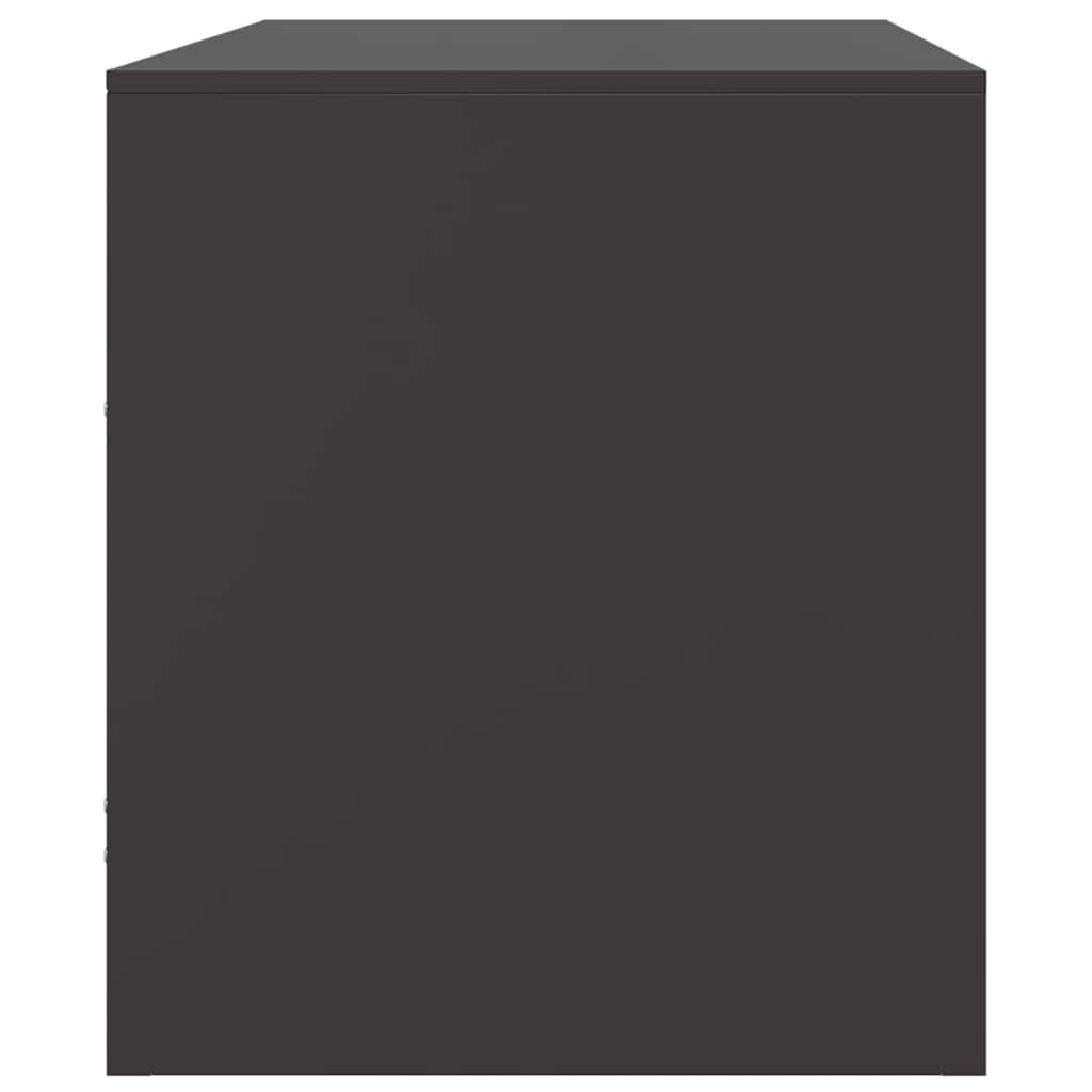 Vidaxl Szafka Pod Telewizor, Czarna, 67X39X44 Cm, Stalowa