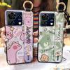 Back Cover Ring Phone Case For ZTE Blade V50 Vita Anti-dust Silicone Protective Fashion Design Durable Cute Wristband
