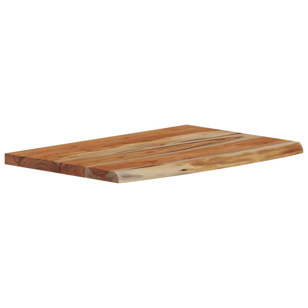 Wall Shelf 50 x 30 x 2.5 cm Rectangular Solid Acacia Wood with Natural Edge