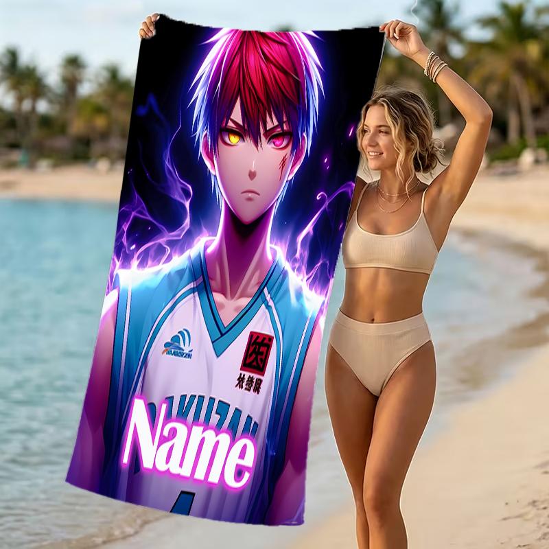 Customizable personalized beach towels Kuroko's Basketball themed designs.Suitable for the beach, yoga, sports;ideal as beach accessories