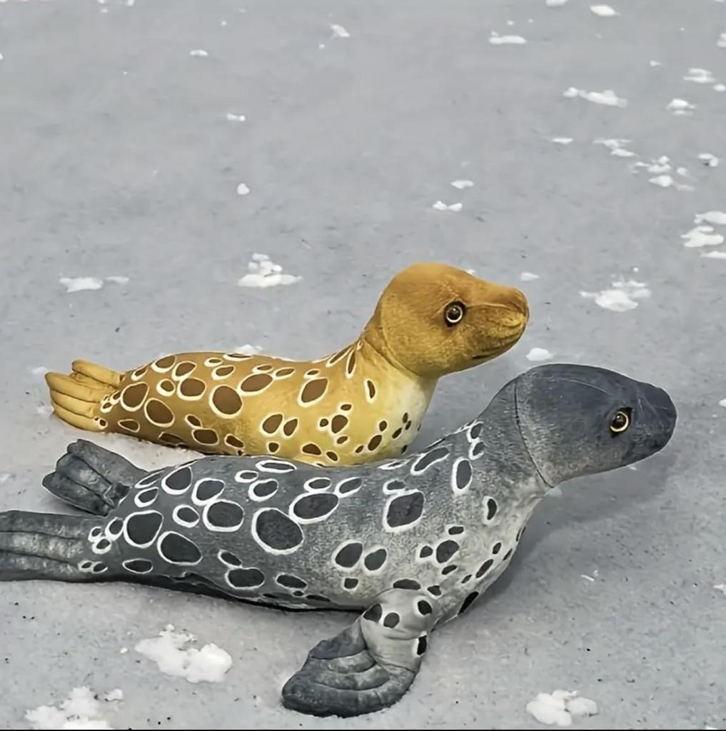 Seal Plush Animal Pillow, Dog Toy, Cute Toy, Decorative Ornament, Gift (Gray)