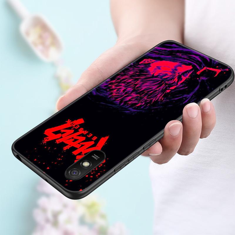 Anime Berserk Guts Silicone Phone Case For Xiaomi Redmi Note 11 10 9 8 Pro 11T 10T 10S 9S 8T 9 9A 9C 9T Black Cover Coque Funda
